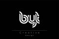 BYT Creative Unique Modern Letter Logo Design Royalty Free Stock Photo