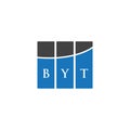 BYT letter logo design on BLACK background. BYT creative initials letter logo concept. BYT letter design Royalty Free Stock Photo