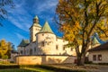 The Bytca castle with park in autumn colors, Slovakia Royalty Free Stock Photo