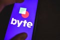 byte logo on the smartphone screen.