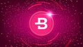 Bytecoin BCN crypto currency themed banner. BCN icon on modern black color background