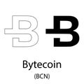 Bytecoin black silhouette