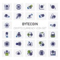 ByteCoin Crypto Currency icons set
