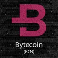 Bytecoin cryptocurrency background