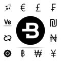 bytecoin icon. Crepto currency icons universal set for web and mobile