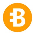 Bytecoin icon for internet money. Crypto currency symbol.