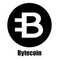 Bytecoin icon, simple style