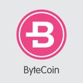 Bytecoin - Crypto Currency Pictogram. Royalty Free Stock Photo