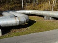 BYTOM SILESIA , POLAND - PIPELINE INDUSTRIAL LANDSCAPE IN UPPER SILESIA