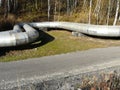 BYTOM SILESIA , POLAND - PIPELINE INDUSTRIAL LANDSCAPE IN UPPER SILESIA