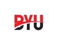 BYU Letter Initial Logo Design Vector Illustration