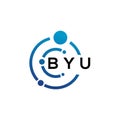 BYU letter logo design on white background. BYU creative initials letter logo concept. BYU letter design