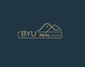BYU Real Estate and Consultants Logo Design Vectors images. Luxury Real Estate Logo Design