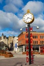 ByWard Market Square clock and sign in Ottawa Royalty Free Stock Photo