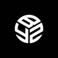 BYZ letter logo design on black background. BYZ creative initials letter logo concept. BYZ letter design