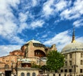 Byzantine architecture of the Hagia Sophia, famous landmark and Royalty Free Stock Photo