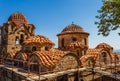 Byzantine church in medieval city of Mystras Royalty Free Stock Photo