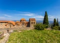 Byzantine church in medieval city of Mystras Royalty Free Stock Photo