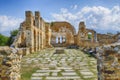 Byzantine church ruins at Prespes, Greece