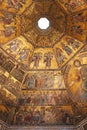 Byzantine mosaic in baptistery in Florence Royalty Free Stock Photo