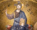 Byzantine Mosaic of Christ pantocrator Royalty Free Stock Photo