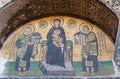 Byzantine mosaic in Hagia Sophia in Istanbul, Turkey Royalty Free Stock Photo