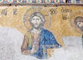 Byzantine mosaic in Hagia Sophia in Istanbul, Turkey