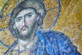 Byzantine Mosaic of Jesus Christ in Hagia Sophia Royalty Free Stock Photo