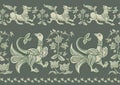 Byzantine traditional historical motifs of animals, birds,