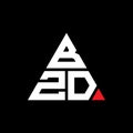 BZD triangle letter logo design with triangle shape. BZD triangle logo design monogram. BZD triangle vector logo template with red Royalty Free Stock Photo