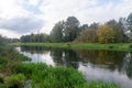 Bzura river in Sochaczew, Poland Royalty Free Stock Photo