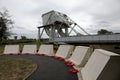 View of the Pegasus Bridge, a key target of the Normandy landings of June 1944, at Royalty Free Stock Photo