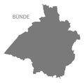 BÃÂ¼nde city map with boroughs grey illustration silhouette shape Royalty Free Stock Photo