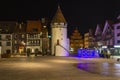 ALBSTADT/BW/GERMANY - September 25 2014: BÃÂ¼rgerturm square in the Night