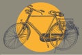 vintage bicycle vector illustration