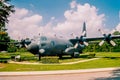 A C-130 at the Air Force Armament Museum Royalty Free Stock Photo