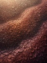 Ember Scale Canyon: Abstract Macro Texture of Crystalline Basalt and Molten Copper Sediments Royalty Free Stock Photo