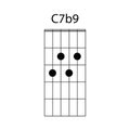 C7b9 guitar chord icon