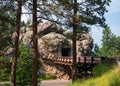 C.C. Gideon Tunnel and Pigtail Bridge on Iron Mountain Road Royalty Free Stock Photo