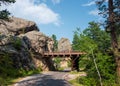 C.C. Gideon Tunnel and Pigtail Bridge on Iron Mountain Road Royalty Free Stock Photo