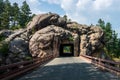 C.C. Gideon Tunnel and Pigtail Bridge on Iron Mountain Road Royalty Free Stock Photo