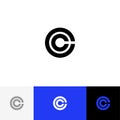 C in circle vector. Minimalism logo, icon, symbol, sign from letter c in circle line.