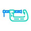 c clamp color icon vector illustration