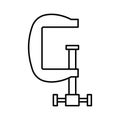 C clamp Vector Icon which can easily modify or edit Royalty Free Stock Photo