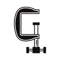 C clamp Vector Icon which can easily modify or edit Royalty Free Stock Photo