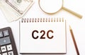 C2C Client To Client acronym, business concept background Royalty Free Stock Photo