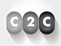 C2C - Client To Client acronym, business concept background Royalty Free Stock Photo