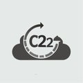 C22 Cloud Sync and Refresh Icon Vector Royalty Free Stock Photo