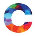 C colorful initial logo for enjoy, modern, funny, and stylish company field