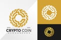 C Crypto Coin Logo Design Vector illustration template Royalty Free Stock Photo